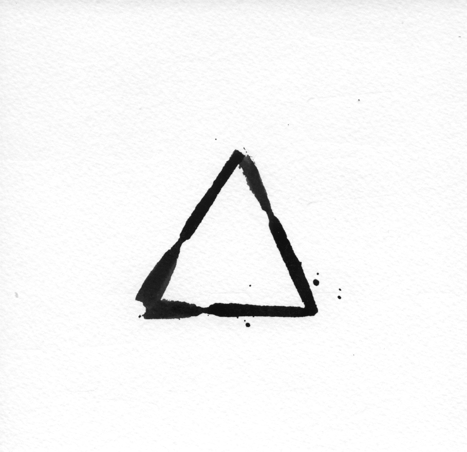 Pinceau usage cote, triangle